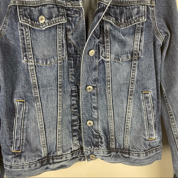 Gap Denim Jean tracker jacket button closure medium wash S - Picture 7 of 7